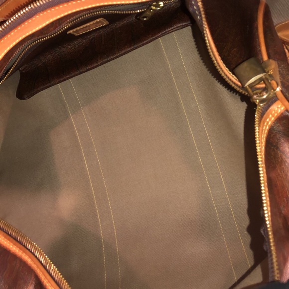 ETRO Milano Red Paisley Boston Weekend Bag With Carry Strap 50 cm - Picture 12 of 17